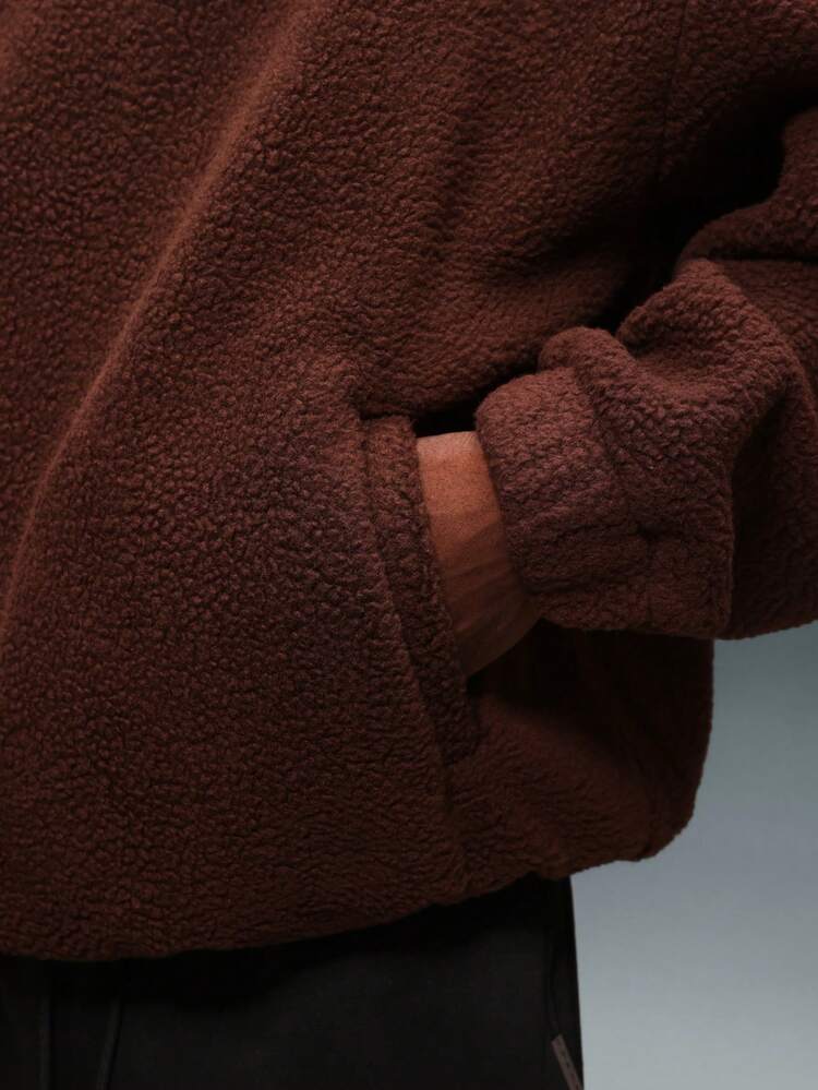 PLAYBOY X SUMWON Oversized Sherpa Hoodie With Drawstring