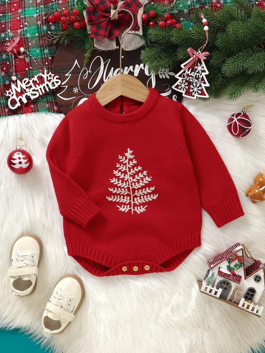 1pc Baby Green Triangle Romper, Holiday Embroidered Round Neck Long Sleeve Jumpsuit Baby Christmas Sweater Baby Girl Christmas Outfit Baby Christmas Romper Baby Girl Christmas Sweater Baby Long Sleeve Christmas Outfit Christmas Sweater For Baby Baby Girl Long Sleeve Christmas Outfit Christmas Outfit Baby Girl Sweater For Baby Baby Christmas Outfit Dress Christmas For Baby Girl Red Christmas Romper Baby Christmas Tree Baby Girl Christmas Outfit Spring Fall