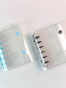 A7 Color Transparent Portable Binder Double Snap Design Is More Beautiful Photo Storage Bag Can Be Used As A Photo Album To Save Money Planner Handbook Notebook Sticker Book Office Stationery Supplies School Supplies, Back To School - 彩色 - 查看 8