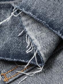 DAZY Women's Summer Frayed Hem Super Skirt, Casual Denim Mini Skirt Y2k - Medium Wash - View 7