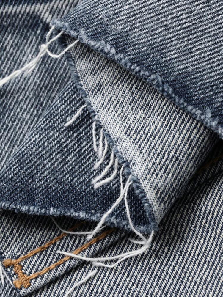 Women's Summer Frayed Hem Super Skirt, Casual Denim Mini Skirt Y2k
