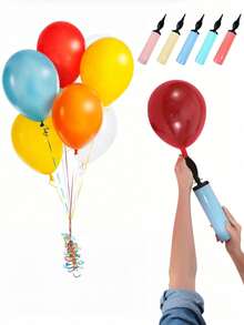 1/2/3/5Pieces Balloon Inflator, Random Color Balloon Push Pump, Balloon Supplies Accessories, Party Event Supplies, Party Tools - Random Color - View 5