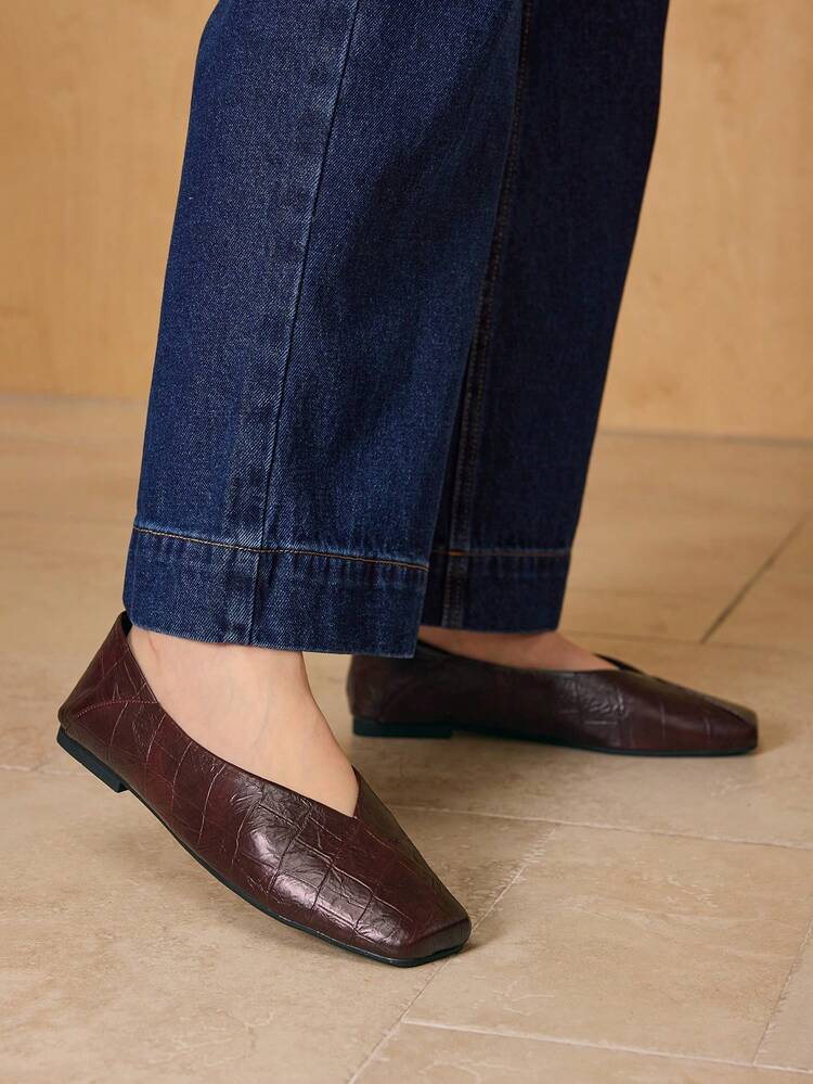 SAPATILHAS DE BALÉ VINTAGE, SAPATOS ELEGANTES E CONFORTÁVEIS DE BICO QUADRADO SLIP-ON PARA MULHERES, ADEQUADOS PARA TODAS AS ESTAÇÕES