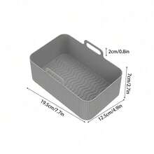 1pc Non-Stick Air Fryer Silicone Liners Rectangular, Reusable Baking Tray Basket Insert For Foodi Dual Airfryer Pot Replacement Easy Cleaning, Baking Tools, Kitchen Gadgets, Kitchen Accessories - Multicolor - View 13