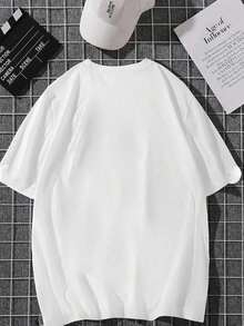 INAWLY 加大码猫咪印花圆领短袖T恤女款图案T恤上衣 - 白色 - 查看 2