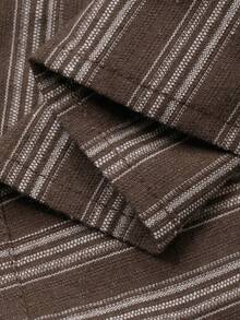 DAZY Braun gestreiftes Herrenhemd, Herbst