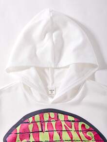 2pcs/Set Teen Boys Casual Street Punk Gothic Graphic Print Six-Seven Hoodie And Sweatpants Set, Autumn/Winter/Spring - Multicolor - View 4