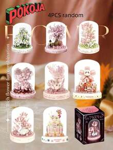 Zazumi Large Size Plastic Building Blocks DIY Creative Assembly Multicolor Floral Building Block Flower Bouquet Plant DIY Kit For Adults Day Birthday Home Decor DIY Craft - Multicolor - View 12