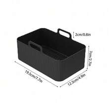 1pc Non-Stick Air Fryer Silicone Liners Rectangular, Reusable Baking Tray Basket Insert For Foodi Dual Airfryer Pot Replacement Easy Cleaning, Baking Tools, Kitchen Gadgets, Kitchen Accessories - Multicolor - View 12