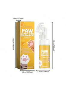 1 pieza Limpiador de espuma para patas de mascotas de gran capacidad de 100ml. Cuidado de limpieza para mascotas, rico en ingredientes hidratantes y nutritivos como aceites vegetales naturales, etc. - Multicolor - Ver 3
