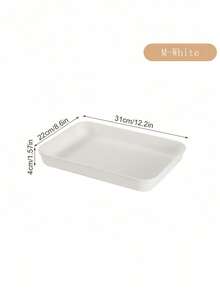 1pc Extra Large Multi-Color Tray, Rectangular Plastic TeaTray, Outdoor Picnic Plate Tray, Dessert Plate, BarbecuePlate, Suitable For Home, Living Room, Cafe, Restaurant.Wedding Party, Christmas, Halloween Decor - Multicolor - View 11