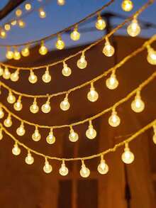 1.5/3/6/10米电池供电LED泡泡球灯串，室内装饰，卧室装饰，婚礼派对装饰灯串，塑料水晶球装饰仙女灯，圣诞树装饰灯，客厅墙壁桌面装饰灯