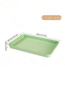 1pc Extra Large Multi-Color Tray, Rectangular Plastic TeaTray, Outdoor Picnic Plate Tray, Dessert Plate, BarbecuePlate, Suitable For Home, Living Room, Cafe, Restaurant.Wedding Party, Christmas, Halloween Decor - Multicolor - View 12