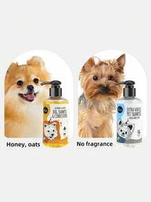 1瓶/3瓶装 250毫升 宠物低敏温和无香型洗发水，适用于所有犬种，包括金毛寻回犬、贵宾犬和梗犬。温和不刺激，尤其适合毛发打结的狗狗，也适用于幼犬。另有双重清洁选项。节日礼物、圣诞礼物、宠物礼物、狗狗礼物之选。 - 彩色 - 查看 4