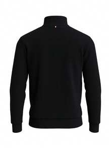 Le Coq Sportif Men's Half Zip Sweaters Black - Black - View 2