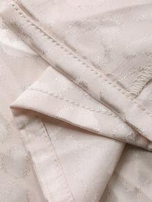 DAZY Áo sơ mi tay ngắn rộng rãi họa tiết da báo jacquard họa tiết trang trí phong cách đồ ngủ cho nữ - trắng - Xem 9