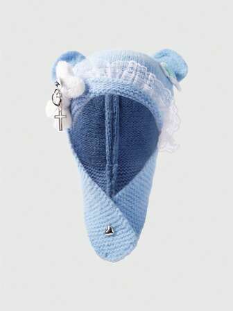 Goth 1 Stück Strassstein-Strickmütze im Street-Style, warme gestrickte Mütze für Herbst/Winter Alltagsmode, modischer Hut für Frauen