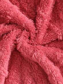 Sparklyn 1 件女童连帽拉链短款开衫夹克，针织纹理面料，秋季 - 中紫紅色 - 查看 6