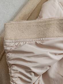 Franclia - 欧美时尚优雅百搭拼接羊毛格纹连帽短外套，女士秋冬服装，带口袋，女士冬季外套，女士新年外套