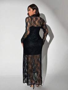 Viva Relle Plus Size Long Sleeve Elegant Stylish Versatile 2 Pieces Set Fall - Black - View 6