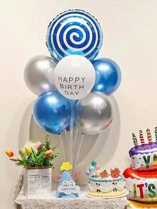Balloon Arch Stand Kits, Include Table Balloon Stand & Self-Adhesive Base, Balloon Column Stand, Balloon Accessories, For Birthday Party, Wedding Anniversary (Balloons Not Included) - White - View 3