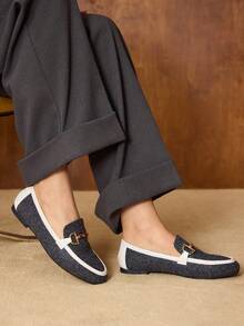 MOTF PREMIUM ZAPATOS PLANOS CUADRADOS CÓMODOS Y CASUALES PARA MUJER - Gris Oscuro - Ver 3