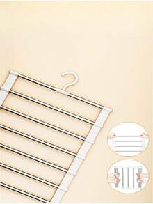 多层裤架 - 节省空间，防滑衣柜收纳架，适用于围巾、牛仔裤、裤子，多层搁板，坚固设计（本产品需自行组装，安装简便，操作方便），春季，简约，夏季上衣 - 彩色 - 查看 7