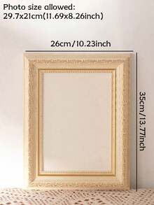 Cirelle 1PC Golden Nordic Photo Frame, Scandinavian Wooden Decorations, Luxurious Gold Border, Christmas And Housewarming Gift 5-Inch, 8-Inch, A4 Size Color Photo Frame, Suitable For Living Room And Bedroom - Multicolor - View 7