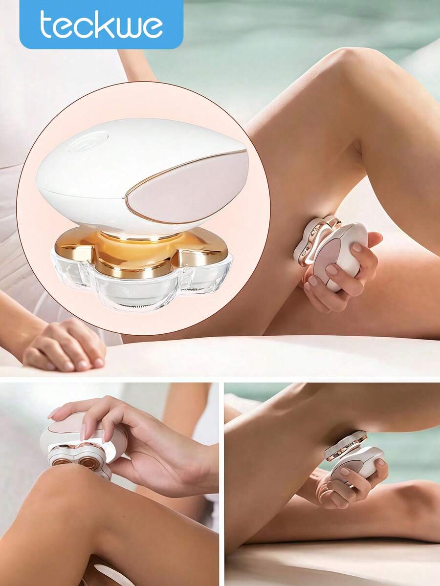Teckwe Electric Shaver For Women, Rotary Electric Razor With Light, 3D Floating Rotary Shave Heads - Slim, Compact Body Hair Trimmer For Women, Gentle & Smooth Shave - Multicolor - View 1