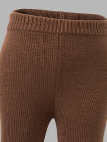 Sweetra 2pcs Baby GirlSweater Set: White Round Neck Butterfly Decor Top + Coffee Color Flared Pants, Sweet & Fashionable Baby Girl Knitted Set Baby Girl Clothes With Bow Newborn Outfit With Bow Brown Baby Girl Outfit Baby Set Autumn Winter Fall Kids Clothes Winter Outfit For Kids Autumn Clothes Autumn Clothes  Winter Clothes Baby Autumn Sweater Clothes Baby Girl Clothes With Bow For Fall Baby Set Autumn Winter Season Adorable Round Neck Baby Girls Outfit Featuring Brown Pants And Bow Embellished Sweater