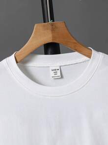 男童休闲拼布圆领长袖T恤 - 白色 - 查看 3