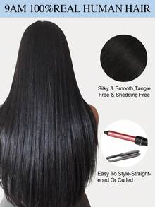 Extensiones de cabello de crochet 100% cabello humano Remy pre-separadas, cabello liso sedoso, línea de plumas cabello liso hueso, extensiones de cabello S1Color - S1 - Ver 9