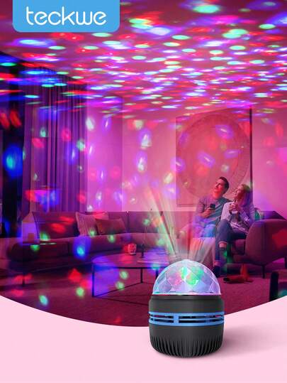 Teckwe 迷你星空投影仪，波浪投影仪 USB 供电，适用于卧室、游戏室、家庭影院、天花板、房间情人节礼物、露营圣诞礼物、秋冬季假期必备露营度假必需品度假配件、露营用品