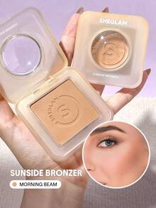 SHEGLAM Sunside Bronzer-Morning Beam Powder Contour Long Wear Evenly Pigmented Neutral Warm Tone Bronzer Sculpting Natural Matte Face Makeup Contour & Bronzer Brand Beauty Makeup Face Paint Cosmetic For Women Girls Perfect For Spring Summer Ideal For Y2K Fancy Fashion Suitable For Birthday Mother'S Day Gift Rave Party Ready Best Color - Morning Beam - View 1