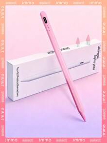 JMMO Universal Capacitive Touch Stylus Pen, Suitable For IOS And Android Tablets And Smartphones, Dual Replacement Tips. Can Be Used For Writing, Touch, Drawing, Note-Taking. With Status Indicator Light, One-Touch Operation, Magnetic Attachment, Replaceable Tips, Extra-Long Standby