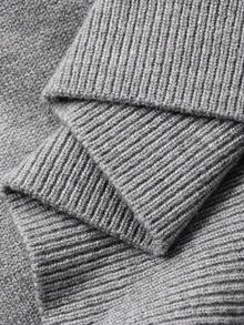 Livesso Damen Grau 3D Herz Muster Allover Muster Rundhals Strickpullover, modisch für Party, Neujahr, Weihnachten, Herbst/Winter - Grau - Übersicht 7