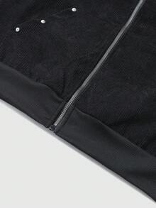 PAVTROS Áo nỉ trùm đầu thời trang nam & dạo phố, vải nhung kẻ cổ điển, họa tiết phong phú, thiết kế dáng rộng, phong cách giản dị, phong cách cổ điển, phù hợp mặc thường ngày, dạo phố, sự kiện văn hóa, thể thao ngoài trời, trang phục trường học, quà tặng ngày lễ, unisex, rộng thùng thình, họa tiết, bạn bè, thay thế, bạn bè, dạo phố, áo dài tay - màu đen - Xem 6