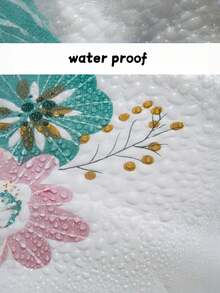 1PC Floral Washing Machine Cover - Universal Top Load Washer Dust Protector With Easy-Clean Fabric, Decorative Flower Pattern Appliance Cover For Laundry Room, Home Decor, Pet Hair & Dust Proof (Fits Most Brands) - Blue floral - View 3