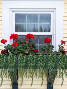 1/2件仿真植物，悬挂式盆栽，墙面悬挂架装饰，适用于室内、室外、客厅、家居装饰、房间装饰、花园装饰、墙面装饰