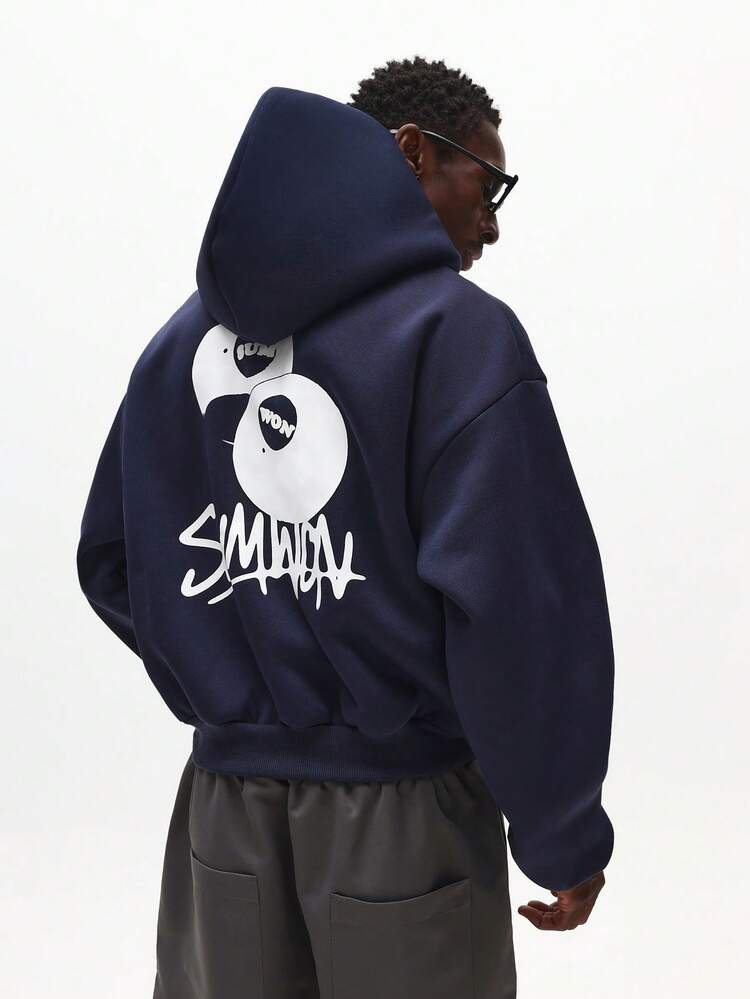 Oversize-Kapuzenpullover mit auffälligem Rückenprint