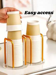 1/2 Pcs-Holiday Paper Cup Storage Rack, Home Use Gold / Silver Multi-Specification Desktop Storage Rack, For Home Living Room / Kitchen,Fall Decor,Christmas Decorations Boys Backpack, Halloween, Backpack School. Clear Backpack, School, Halloween Costume. - Multicolor - View 2
