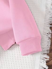 Sparklyn Tween Mädchen Casual Buchstabe & Portrait Grafik Hoodie Sweatshirt, Herbst