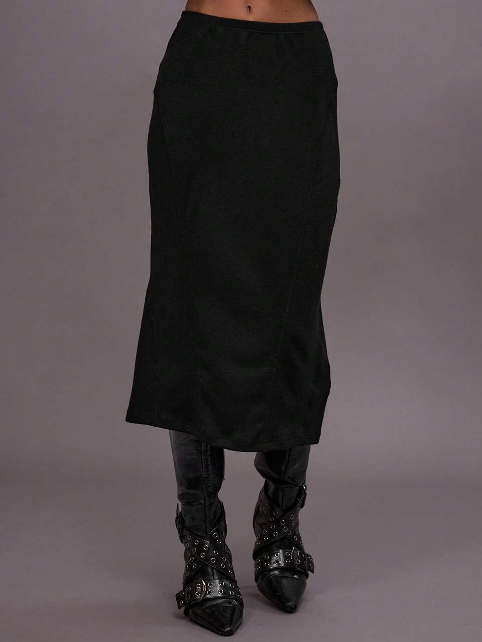 Jupe mi-longue asymétrique à taille basse avec panneaux, idéale pour les sorties automnales et nocturnes, à la mode streetwear, mignonne et sexy, élégante pour les fêtes d'été