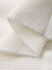 Livesso Áo len dệt kim hở lưng khoét lỗ hở lưng màu trơn đơn giản, thoải mái công sở, thích hợp mặc đi làm, đám cưới, tiệc tùng, sự kiện thời trang - trắng - Xem 8