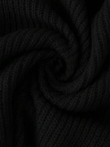 SHEIN Vintaside Kids 可爱彩色3D花卉杏色开衫毛衣，适合青少年女孩秋冬 - 黑色 - 查看 8