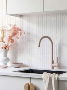 4/20pcs(Thickened Design)3D Straight Mosaic Peel And Stick Backsplash, Kitchen Backsplash Tiles, Self-Adhesive Tile For Kitchen Bathroom, Thicker Waterproof,Home Decor Wallpaper Wall Paper Wall Stickers Room Decor Wall Decor Bedroom Living Room Decor - 彩色 - 查看 4