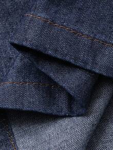 DAZY 女士夏季方领短袖牛仔上衣和直筒牛仔裤休闲牛仔套装