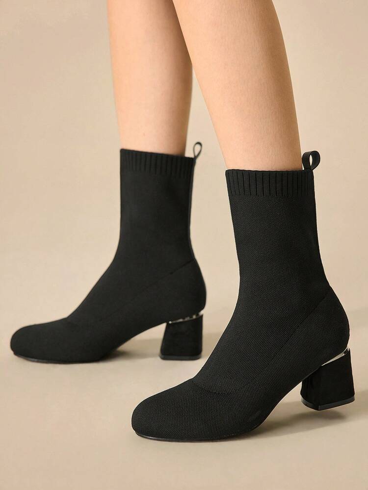 CUCCOO BASICS Cuccoo Women's Daily Wear High Heel Mid-Calf Fashion Boots
