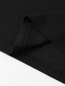 INAWLY Kurze Langarm Damen T-Shirt, locker und lässig, warm und bequem, reifer Stil - Schwarz - Übersicht 3