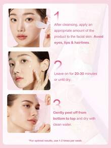 Slow Sunday Collagen Purifying Peel-Off Mask, Face Mask, Black Head Remover, Deep Cleansing, Korean Skincare, Collagen, Sodium Hyaluronate, Purifying Pores & Gently Exfoliates For Smoother, More Radiant Skin, K Beauty, For Winter, Y2K, New Year, For Valentine's Day, Valentines Gift, Valentines Day Gift, Ideal For Party - Dusty Pink - View 5